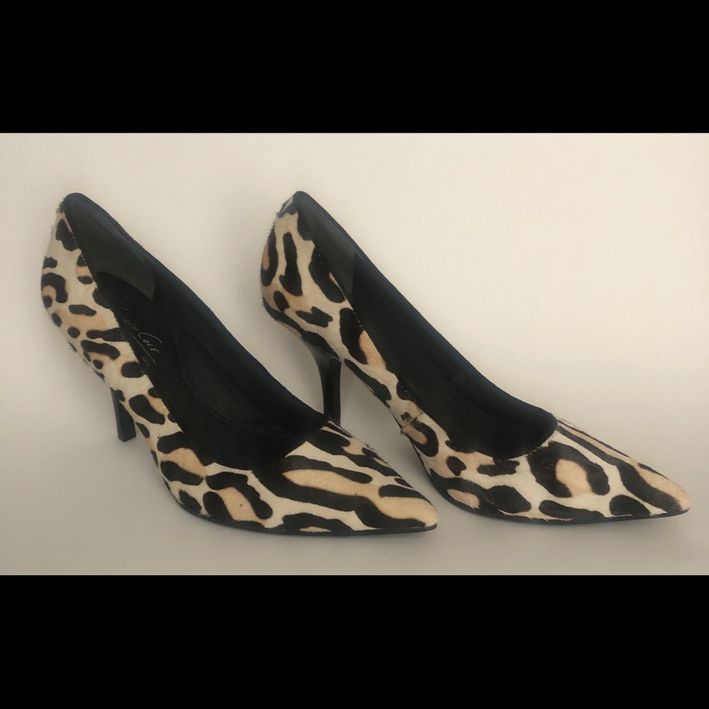 Kenneth Cole calf hair leopard print pumps 7 1/2
